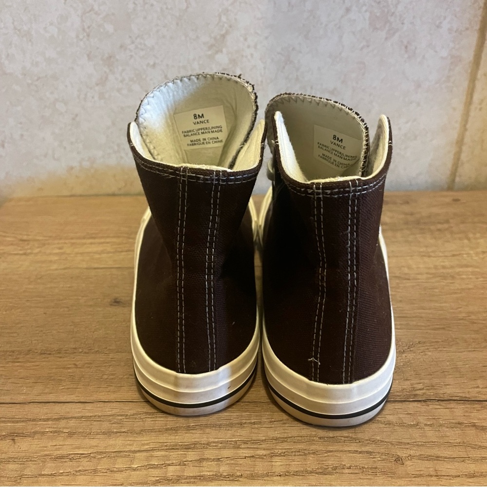Brown High Top Lace Up Sneakers